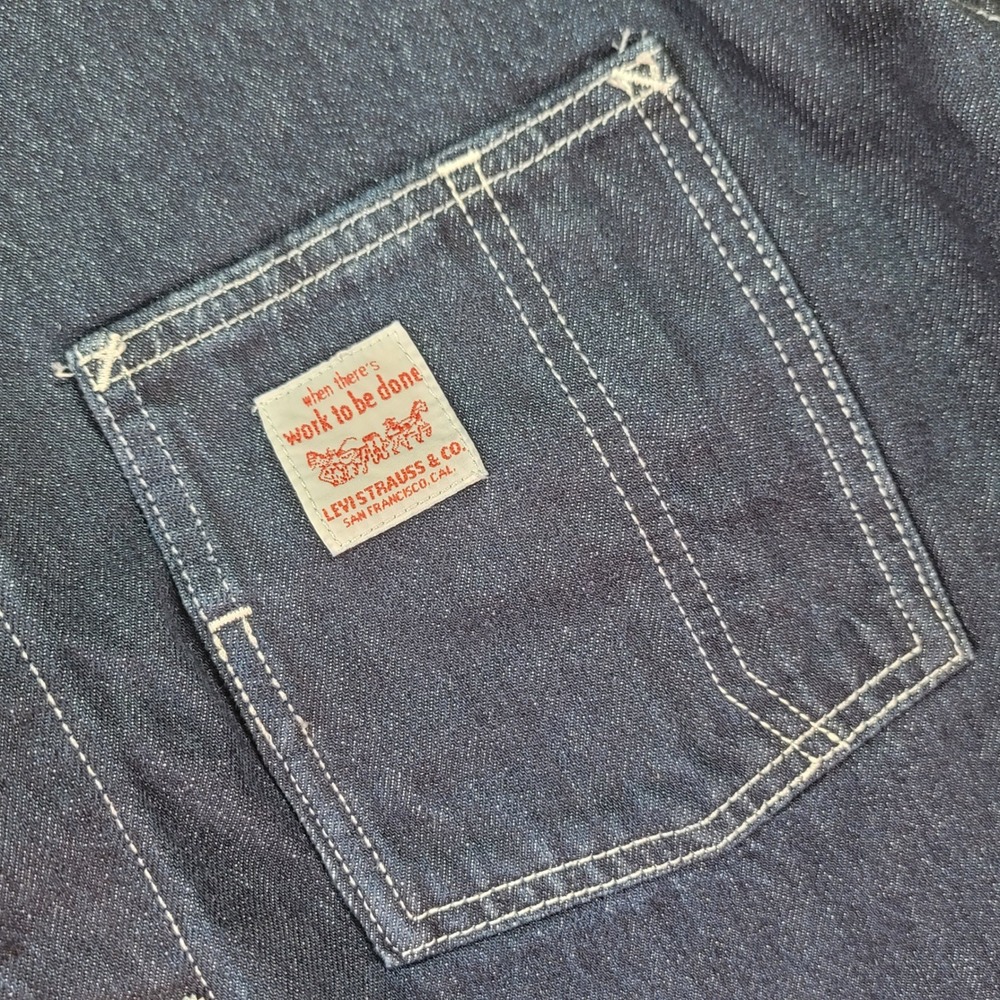 Levi's Berkley Chore Coat Mens XXL Dark Indigo Blue Chore Jacket Pockets Utility - Picture 5 of 10